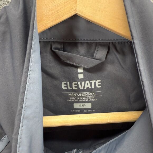 Elevate Windbreaker Jacket Men S Small Gray Full Zip High Neck Long Sleeve - Picture 3 of 8